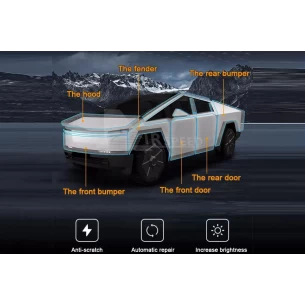 Tesla Cybertruck 2024 Car Body Wrap PPF Cutting Template