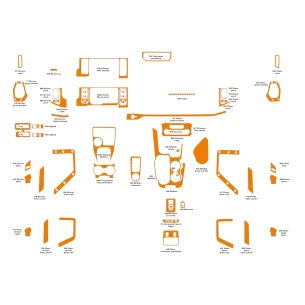 Ford Bronco 2021-2024 3D Interior Dashboard Trim Kit Dash Trim Dekor 56-Parts 2