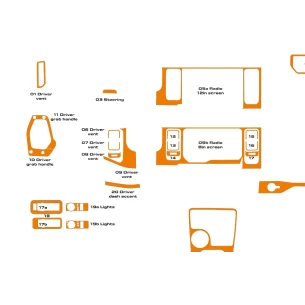 Ford Bronco 2021-2024 3D Interior Dashboard Trim Kit Dash Trim Dekor 56-Parts