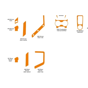 Ford Bronco 2021-2024 3D Interior Dashboard Trim Kit Dash Trim Dekor 56-Parts