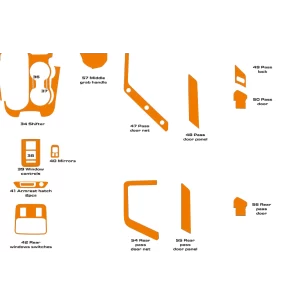 Ford Bronco 2021-2024 3D Interior Dashboard Trim Kit Dash Trim Dekor 56-Parts