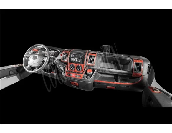 Fiat Ducato 02.2006 3D Interior Dashboard Trim Kit Dash Trim Dekor 23-Parts - 1 - Interior Dash Trim Kit