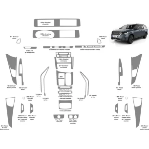 Kia Carnival 2022-2024 Full Interior WHZ Dashboard trim kit