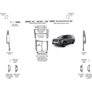 Kia Carnival 2022-2024 Basic Interior WHZ Dashboard trim kit