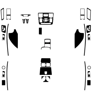 Mercedes Benz G Class W463 2013-2018 Full Set, OEM Compliance Interior Dash Trim Kit 2