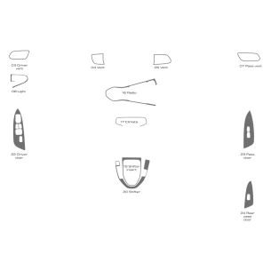 Hyundai Veloster 2019-2022 Basic Set Interior Dashboard Trim Kit 2