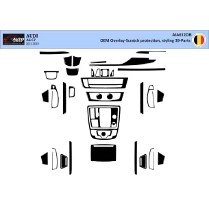 Audi A6 2012-2018 3D Interior Dashboard Trim Kit WHZ Dash Trim Dekor 39-Parts