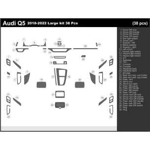 Audi Q5 2018-2022 Dash Trim Kit Small kit 4 Door 38 Pcs 2