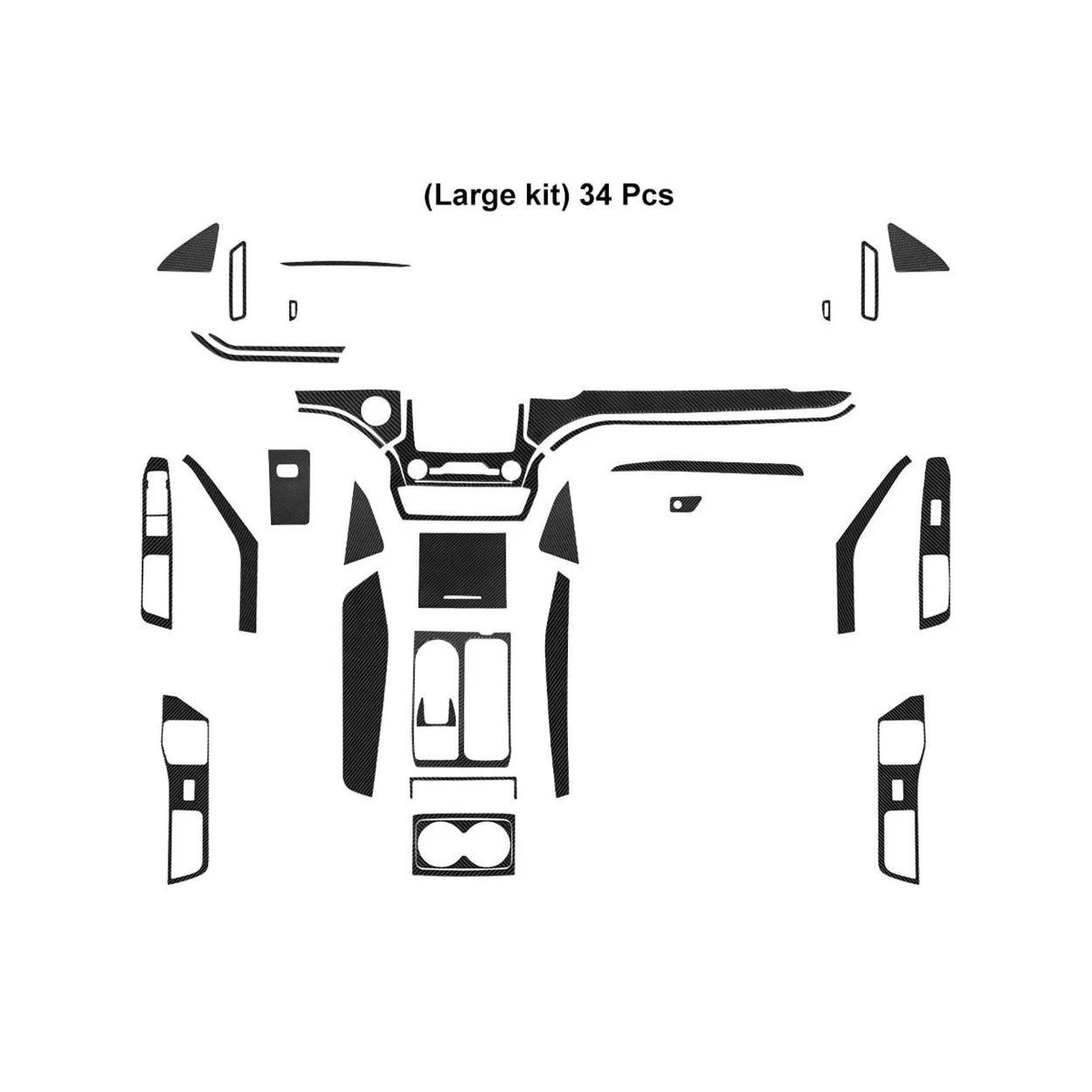 Ford Explorer 2020-2023 3D Interior Dashboard Trim Kit Dash Trim Dekor 32-Parts