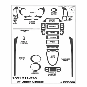 Porsche 911 2001 Full Interior Dash Trim Kit