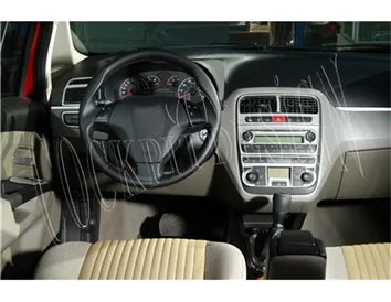Fiat Grande Punto 08.2005 3D Interior Dashboard Trim Kit Dash Trim Dekor 16-Parts - 1 - Interior Dash Trim Kit
