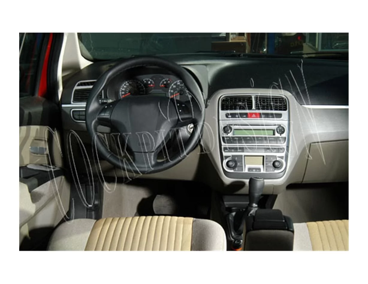 Fiat Grande Punto 08.2005 3D Interior Dashboard Trim Kit Dash Trim Dekor 16-Parts - 1 - Interior Dash Trim Kit