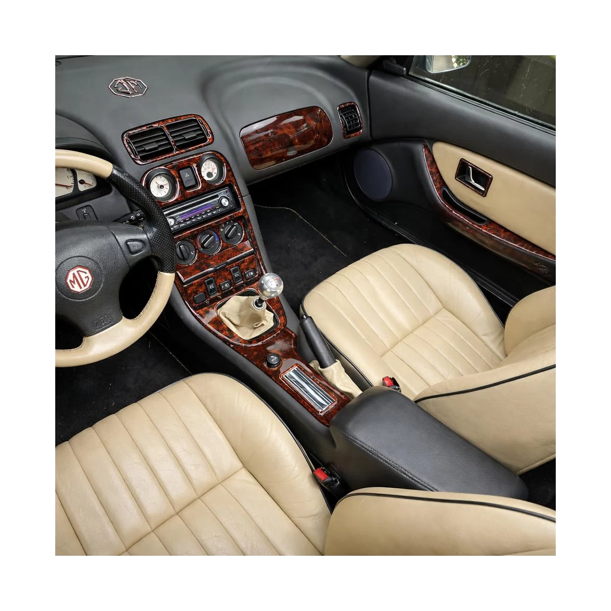 MG MG-F 1995-2000 3D Interior Dashboard Trim Kit Dash Trim Dekor 12-Parts