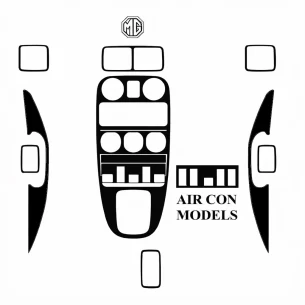 MG MG-F 1995-2000 3D Interior Dashboard Trim Kit Dash Trim Dekor 12-Parts 2