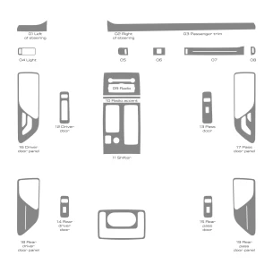 Lincoln Aviator 2020-2022 Full Interior BD Dash Trim Kit 2