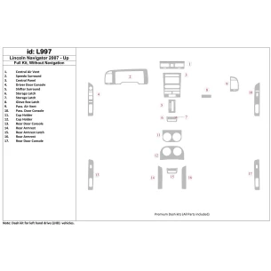 Lincoln Navigator 2007–2014 Full Interior BD Dash Trim Kit 2