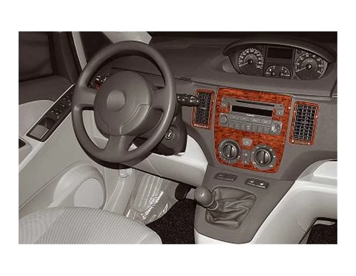 Fiat Idea 01.2004 3D Interior Dashboard Trim Kit Dash Trim Dekor 7-Parts - 1 - Interior Dash Trim Kit