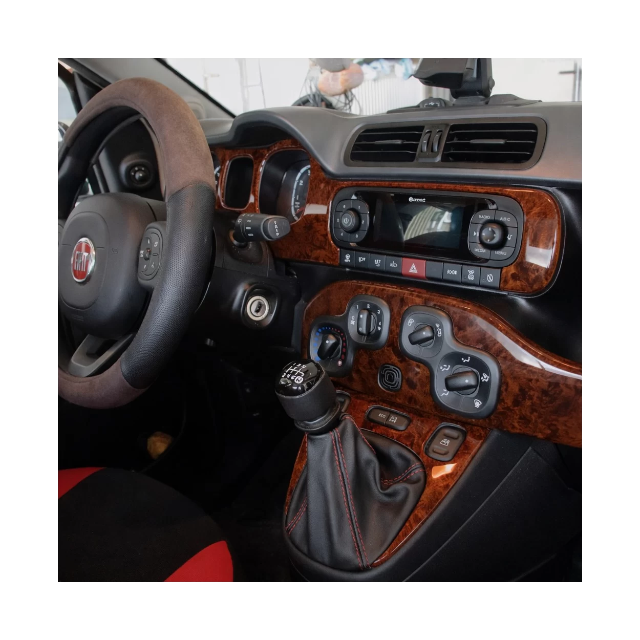 Fiat Panda 2013-2023 3D Interior Dashboard Trim Kit Dash Trim Dekor 10-Parts