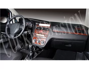Fiat Linea 06.2007 3D Interior Dashboard Trim Kit Dash Trim Dekor 10-Parts - 1 - Interior Dash Trim Kit