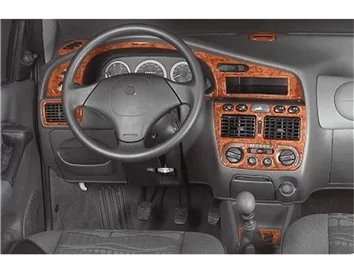 Fiat Palio Weekend 01.98-03.02 3D Interior Dashboard Trim Kit Dash Trim Dekor 12-Parts - 1 - Interior Dash Trim Kit