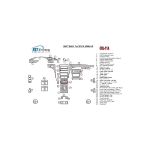 Chrysler Pacifica 2005-UP Full Set Interior BD Dash Trim Kit 2