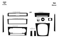 Audi A3 Typ 8P 03.2003 3D Interior Dashboard Trim Kit Dash Trim Dekor 14-Parts - 2 - Interior Dash Trim Kit Audi A3 Typ 8P 03.2003 3D Interior Dashboard Trim Kit Dash Trim Dekor 14-Parts - 2 - Interior Dash Trim Kit