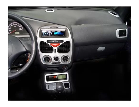 Fiat Palio-Albea-Strada 04.02-06.05 3D Interior Dashboard Trim Kit Dash Trim Dekor 18-Parts - 1 - Interior Dash Trim Kit