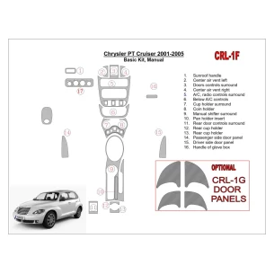 Chrysler PT Cruiser 2001-2005 Basic Set, Manual Gearbox, 16 Parts set Interior BD Dash Trim Kit
