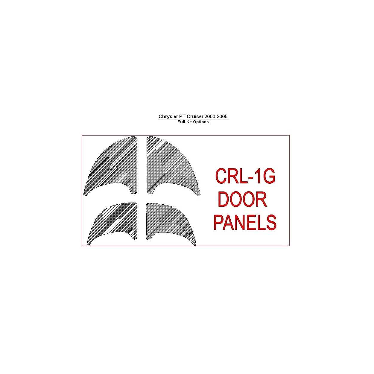 Chrysler PT Cruiser 2001-2005 Door panels, 4 Parts set Interior BD Dash Trim Kit