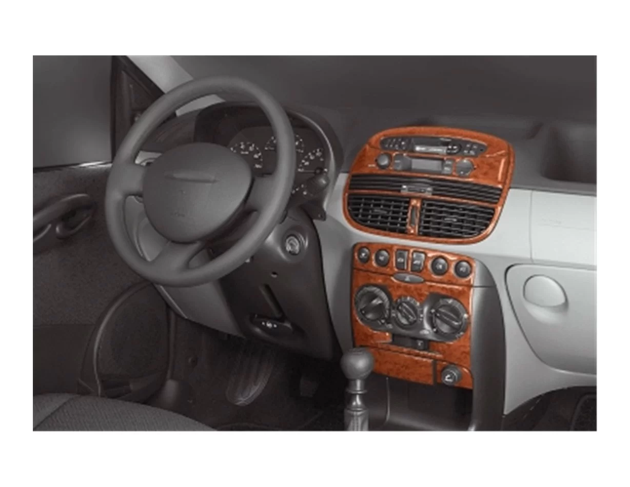 Fiat Punto 09.99-07.05 3D Interior Dashboard Trim Kit Dash Trim Dekor 9-Parts - 1 - Interior Dash Trim Kit