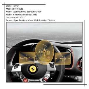 Ferrari F8 Tributo 2019 - Present Dashboard Cluster ExtraShield Screeen Protector