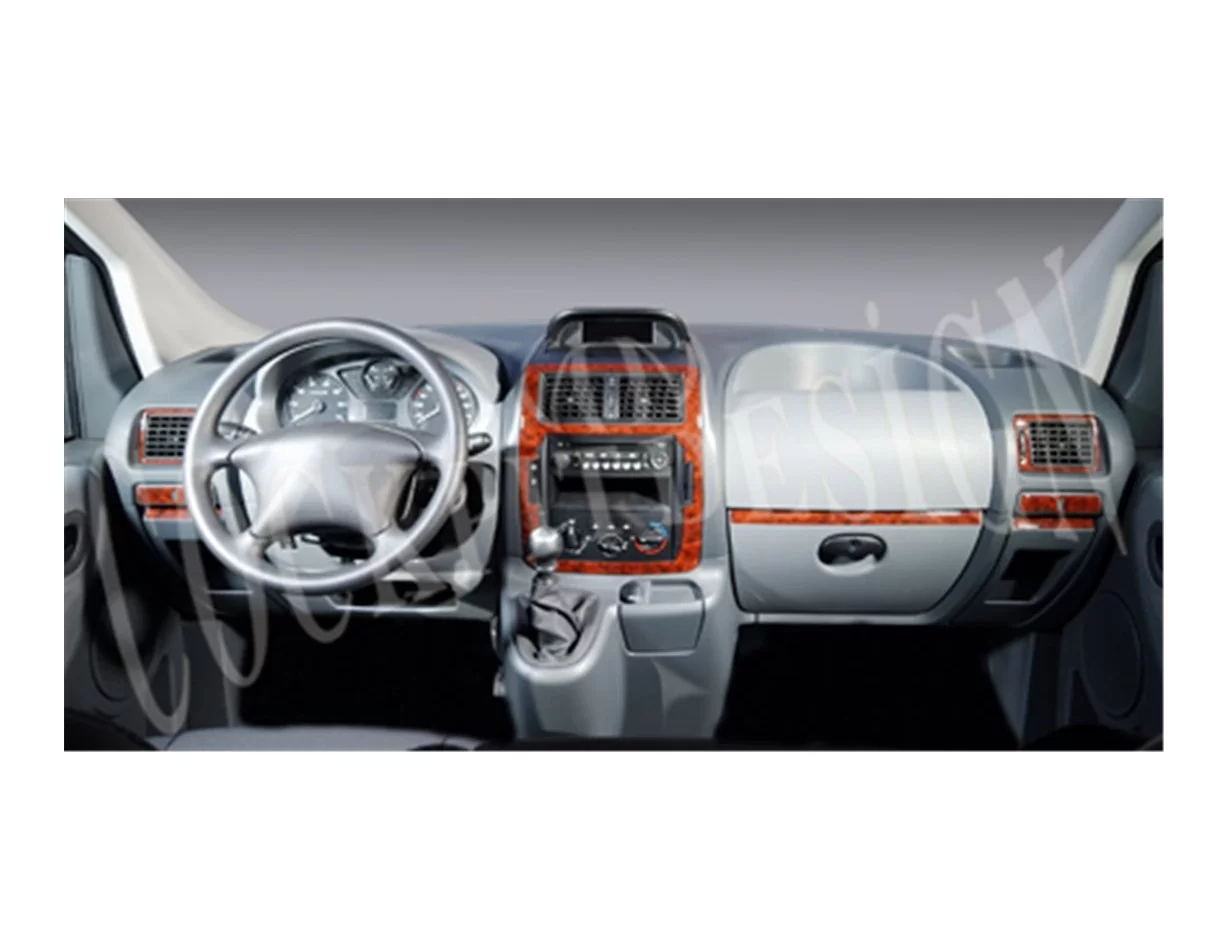 Fiat Scudo 01.2007 3D Interior Dashboard Trim Kit Dash Trim Dekor 12-Parts - 1 - Interior Dash Trim Kit