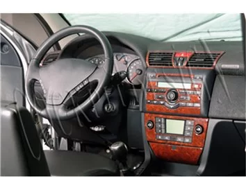 Fiat Stilo 03.2003 3D Interior Dashboard Trim Kit Dash Trim Dekor 13-Parts - 1 - Interior Dash Trim Kit