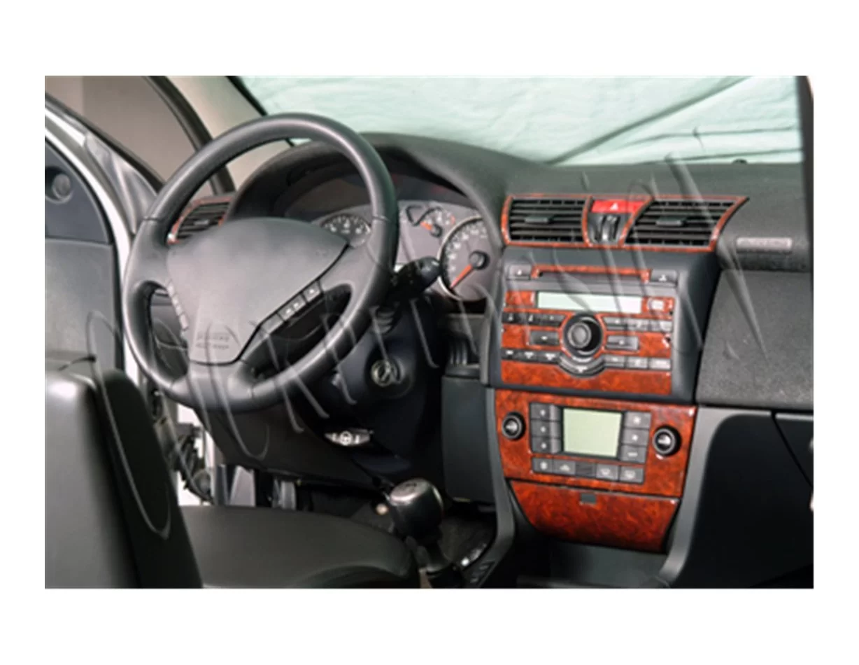Fiat Stilo 03.2003 3D Interior Dashboard Trim Kit Dash Trim Dekor 13-Parts - 1 - Interior Dash Trim Kit