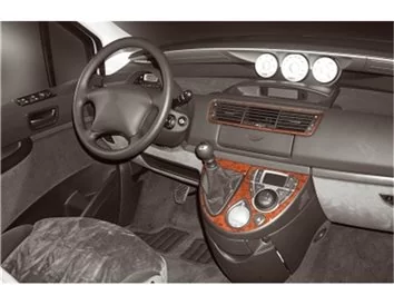 Fiat Ulysse 02.2002 3D Interior Dashboard Trim Kit Dash Trim Dekor 4-Parts - 1 - Interior Dash Trim Kit