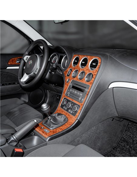 Alfa Romeo 159 09.2005 3D Interior Dashboard Trim Kit Dash Trim Dekor 8-Parts
