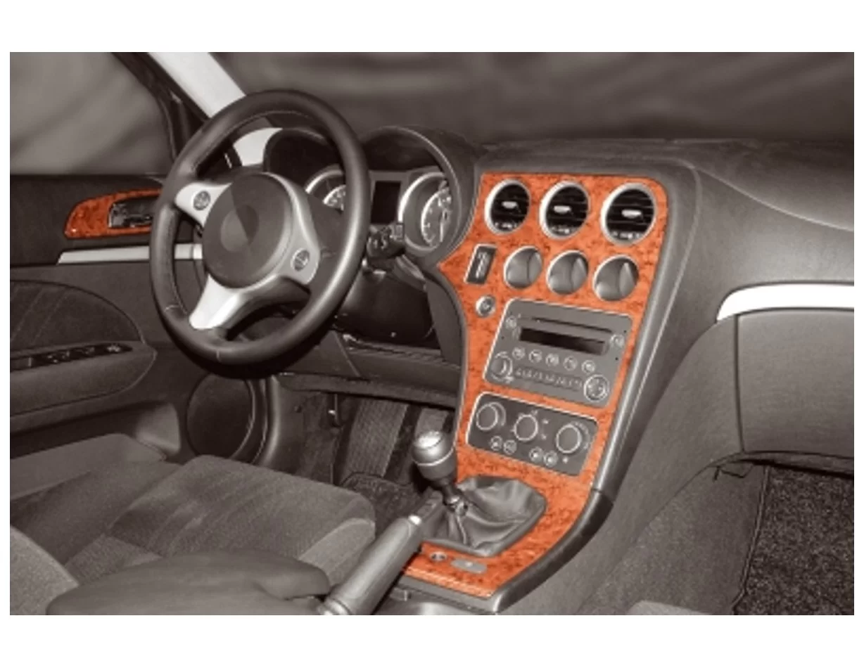 Alfa Romeo 159 09.2005 3D Interior Dashboard Trim Kit Dash Trim Dekor 8-Parts - 1 - Interior Dash Trim Kit