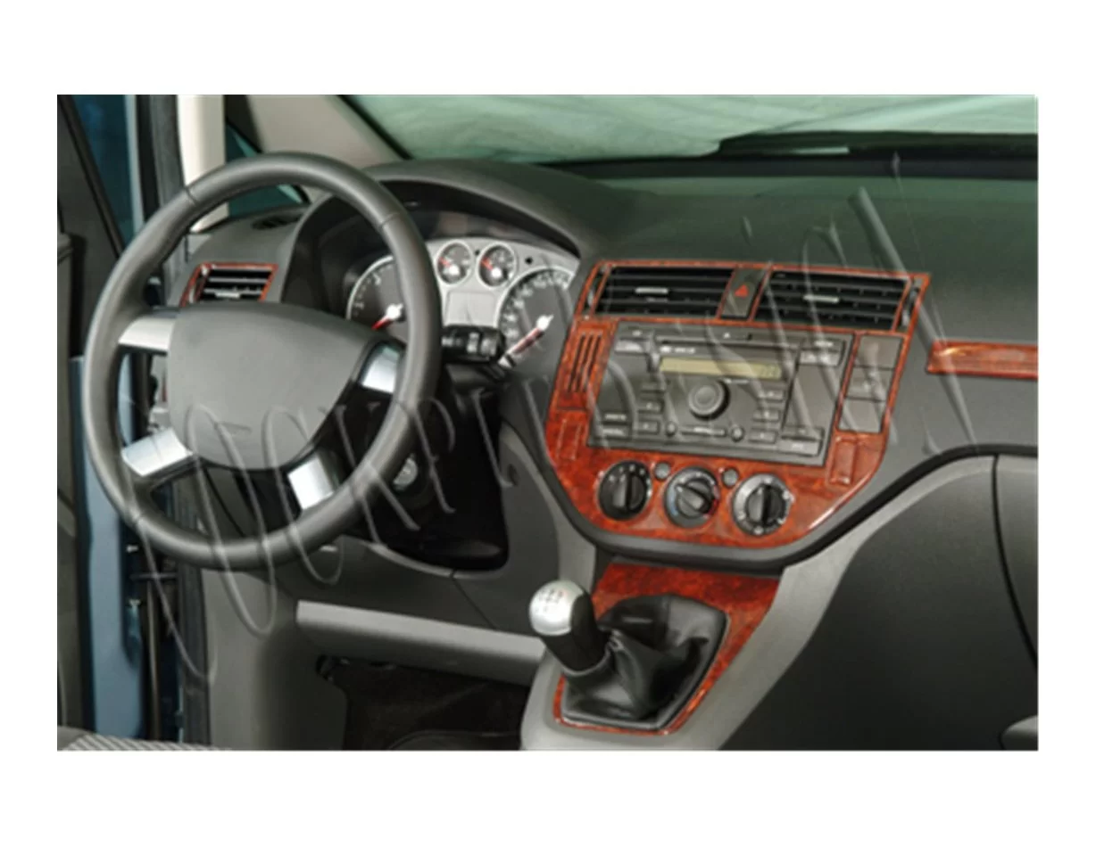 Ford C Max 01.04-09.10 3D Interior Dashboard Trim Kit Dash Trim Dekor 12-Parts - 1 - Interior Dash Trim Kit
