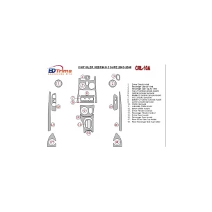 Chrysler Sebring Coupe 2003-2006 Full Set Interior BD Dash Trim Kit