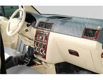Ford Connect Delux 10.06-04.09 3D Interior Dashboard Trim Kit Dash Trim Dekor 22-Parts - 1 - Interior Dash Trim Kit