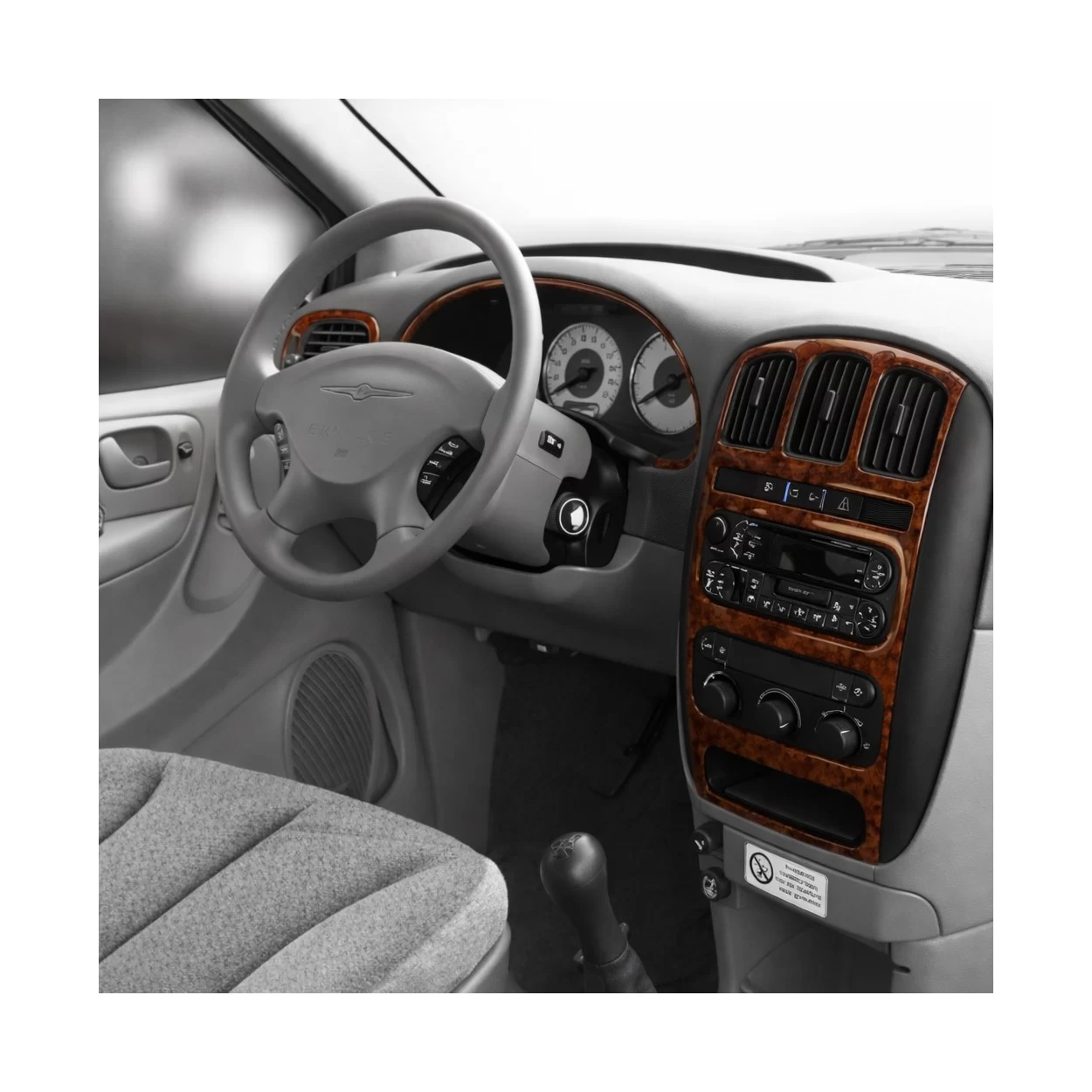 Chrysler Voyager 03.01-09.07 3D Interior Dashboard Trim Kit Dash Trim Dekor 7-Parts