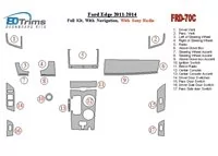 Ford Edge 2011-UP Full Set, With NAVI, With Sony Radio Interior BD Dash Trim Kit - 1 - Interior Dash Trim Kit Ford Edge 2011-UP Full Set, With NAVI, With Sony Radio Interior BD Dash Trim Kit - 1 - Interior Dash Trim Kit