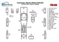 Ford Escape 2010-2012 Full Set With lighting Ambient lighting Interior BD Dash Trim Kit - 1 - Interior Dash Trim Kit Ford Escape 2010-2012 Full Set With lighting Ambient lighting Interior BD Dash Trim Kit - 1 - Interior Dash Trim Kit
