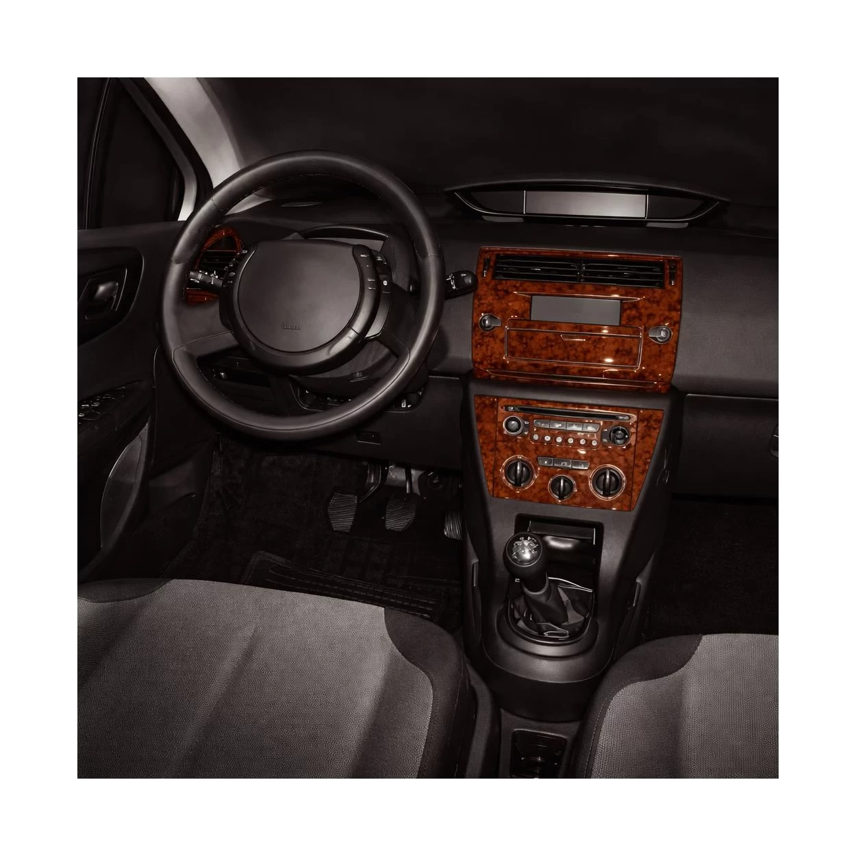 Citroen C4 06.04-09.10 3D Interior Dashboard Trim Kit Dash Trim Dekor 18-Parts