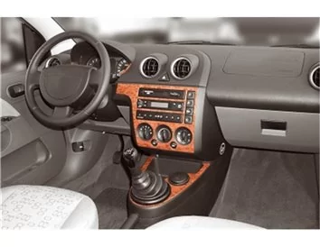 Ford Fiesta 03.02-08.05 3D Interior Dashboard Trim Kit Dash Trim Dekor 7-Parts - 1 - Interior Dash Trim Kit
