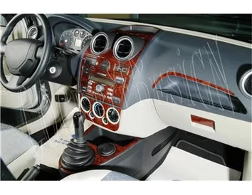 Ford Fiesta 09.05-09.10 3D Interior Dashboard Trim Kit Dash Trim Dekor 10-Parts - 1 - Interior Dash Trim Kit