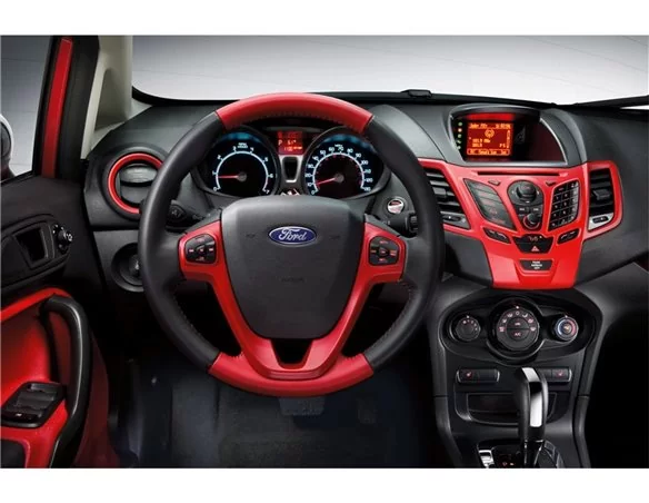 Ford Fiesta 2010-2017 3D Interior Dashboard Trim Kit Dash Trim Dekor 20-Parts - 1 - Interior Dash Trim Kit