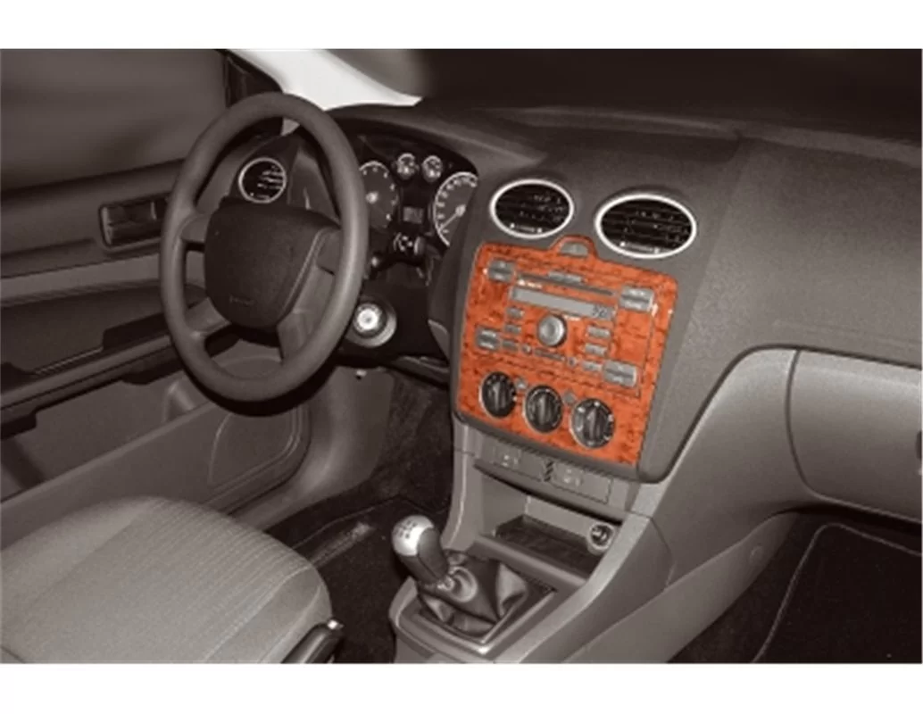 Ford Focus 09.04-09.10 3D Interior Dashboard Trim Kit Dash Trim Dekor 5-Parts - 1 - Interior Dash Trim Kit