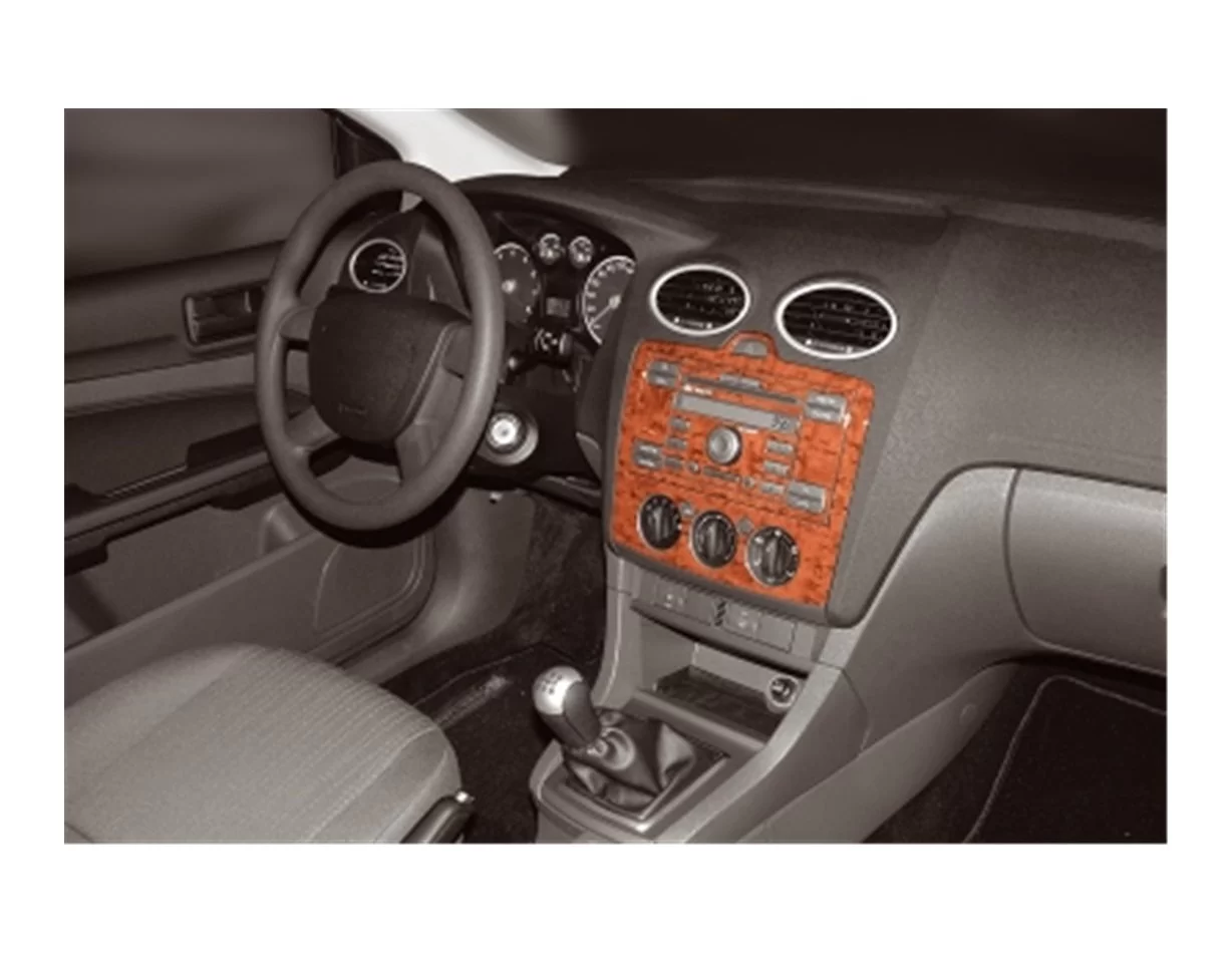 Ford Focus 09.04-09.10 3D Interior Dashboard Trim Kit Dash Trim Dekor 5-Parts - 1 - Interior Dash Trim Kit