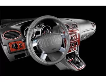 Ford Focus 10.2010 3D Interior Dashboard Trim Kit Dash Trim Dekor 19-Parts - 1 - Interior Dash Trim Kit